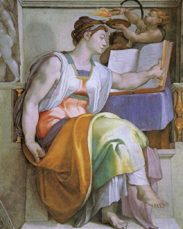 Michelangelo Buonarroti Erythraeische sibille Germany oil painting art